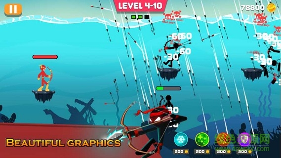 弓箭手火柴人无限金币版 v6.1 安卓中文版0