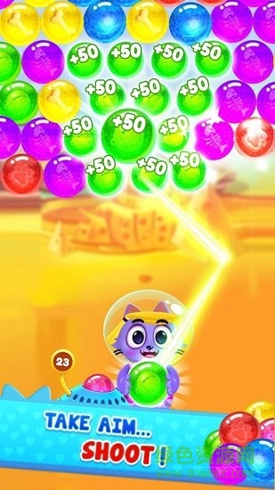 太空猫泡泡龙游戏(Space Cats Pop) v1.8 安卓版1
