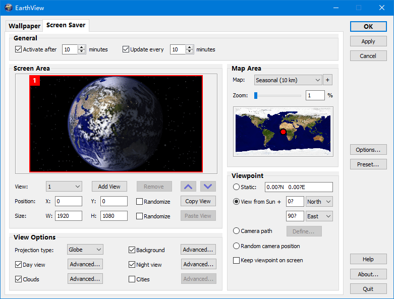 earthview汉化版(电脑动态屏幕保护) v7.1.2 免费版0