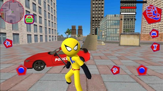 警察火柴人绳索英雄免费版 v1.0 安卓版0