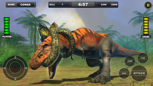 蟒蛇大战霸王龙小游戏 蟒蛇大战霸王龙完整版下载