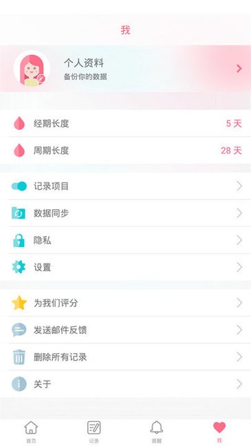 女性经期记录软件 v1.7.1 安卓版2