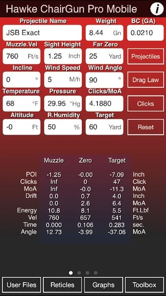 ChairGun弹道轨迹模拟软件 v2.2.2 iPhone版3