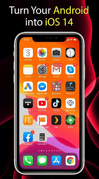 高仿iOS14系统小部件(iOS Launcher) v7.2.8 安卓版1