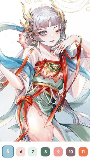 数字填色解压涂色书手机版 v1.0 安卓版0