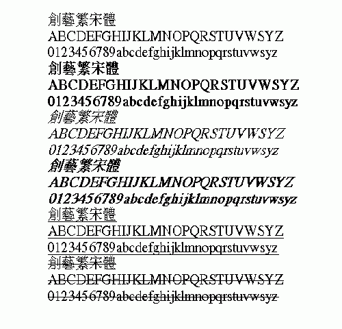 创艺繁宋体字体 创艺繁宋体