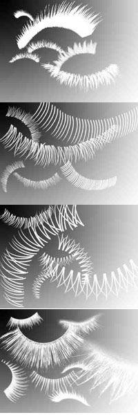 ps眼睫毛笔刷 10套0