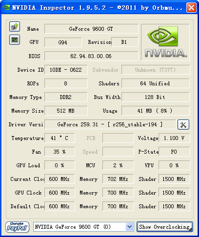 N卡超频软件(NVIDIA Inspector) v1.9.7.8 绿色版0