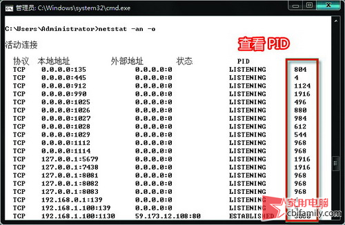 Windwos 7下查木马 netstat命令帮你忙