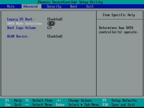 联想笔记本在BIOS SETUP中关闭硬盘的AHCI模式 - downcc.com 联想笔记本在BIOS SETUP中关闭硬盘的AHCI模式 - downcc.com