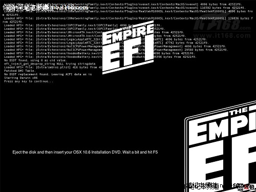 第六步:开始安装Mac OS X