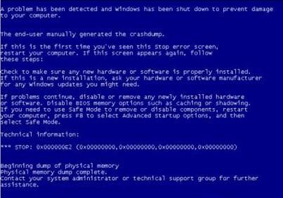 点击查看大图 电脑蓝屏故障及蓝屏原因_绿色资源网