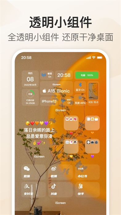 iscreen我的桌面透明组件ios版 v3.9.97 iphone 手机版1